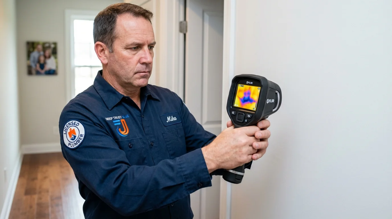 Thermal imaging leak detection by Johns Plumbing LLC in Somers Point
